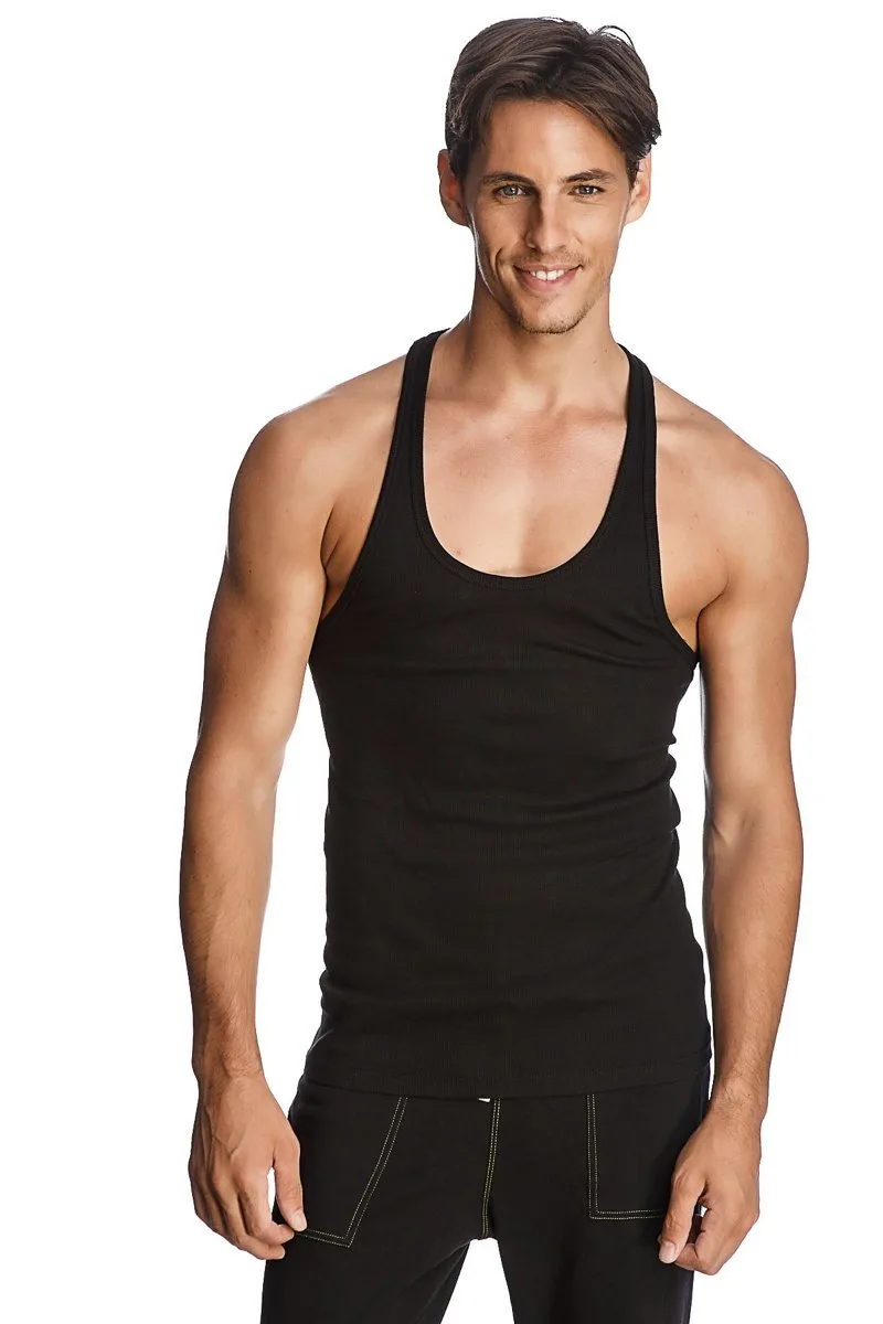 Top de yoga de espalda abierta (Negro) de 4-rth