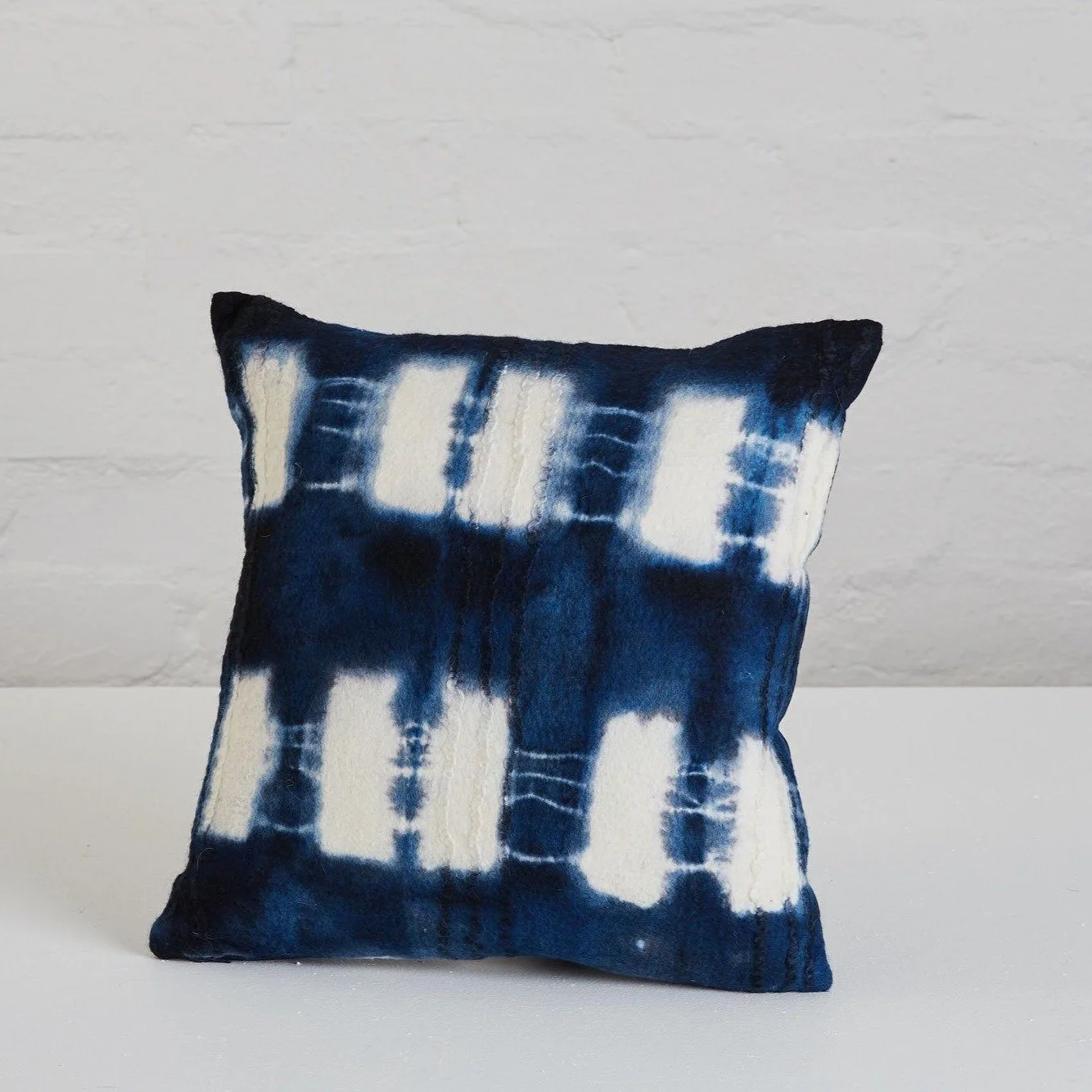 Hand Felted Indigo Cushion