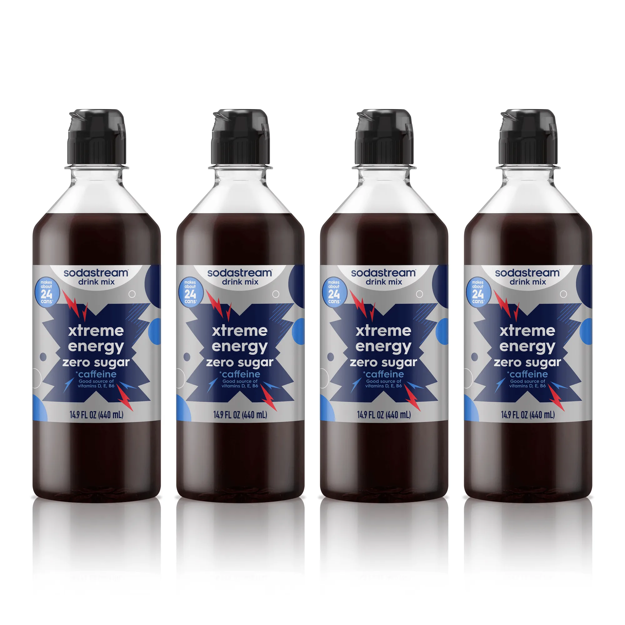 Sodastream Classics® Xtreme Energy Zero Sugar Drink Mix 4 Pack 440ml
