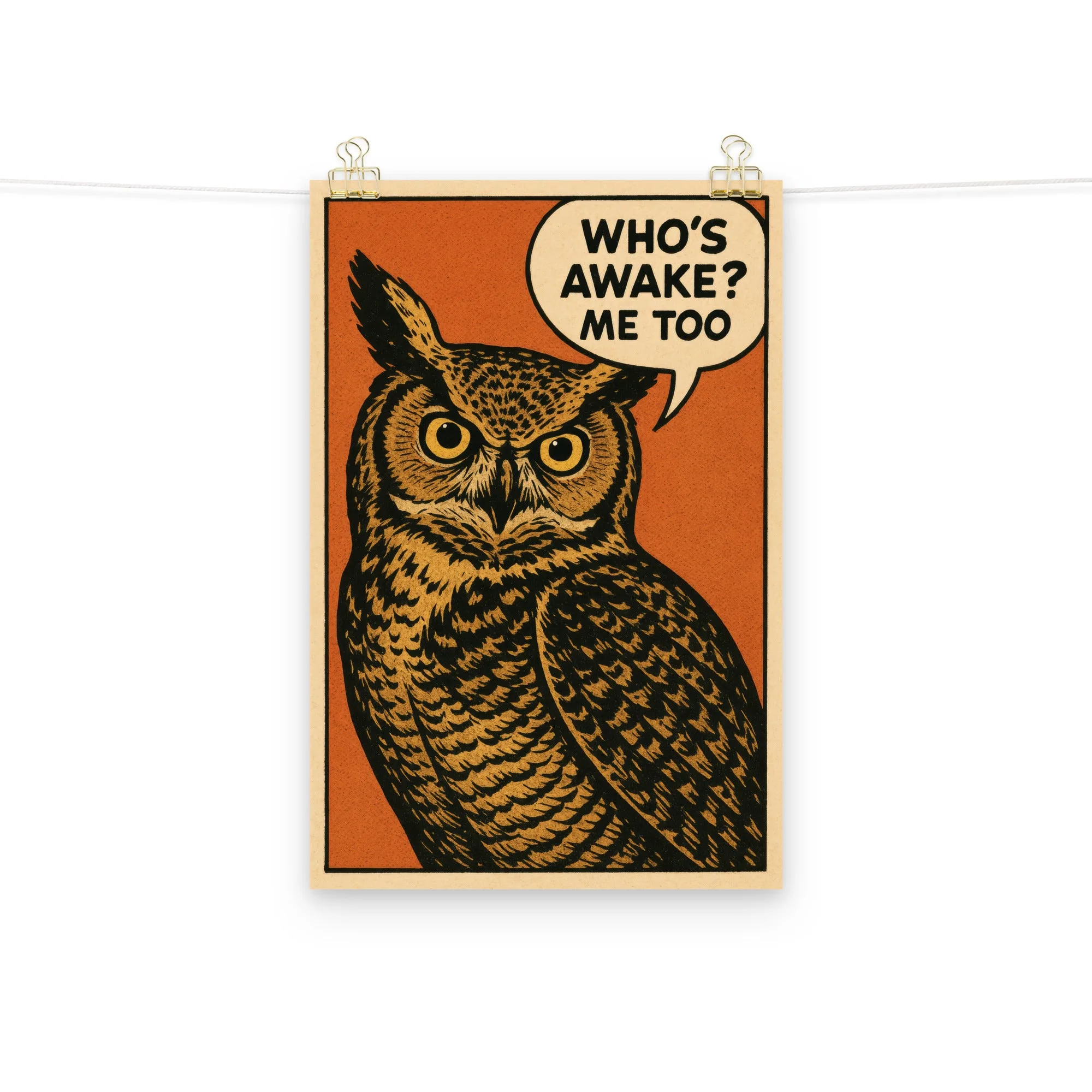 Great Horned Owl Mnemonic Poster