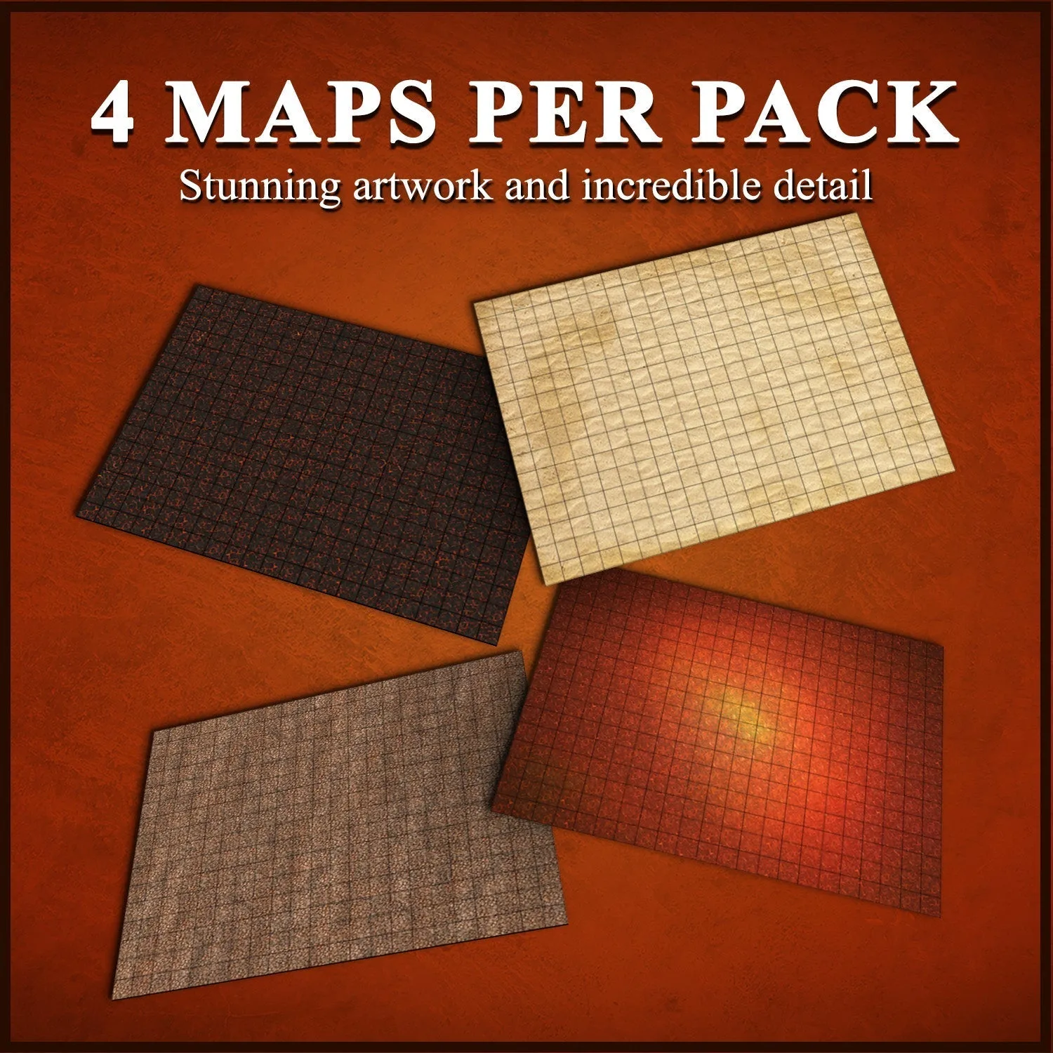 Encuentros en Yermos - Paquete de mapas de Adventurers & Adversaries (4 mapas por paquete)