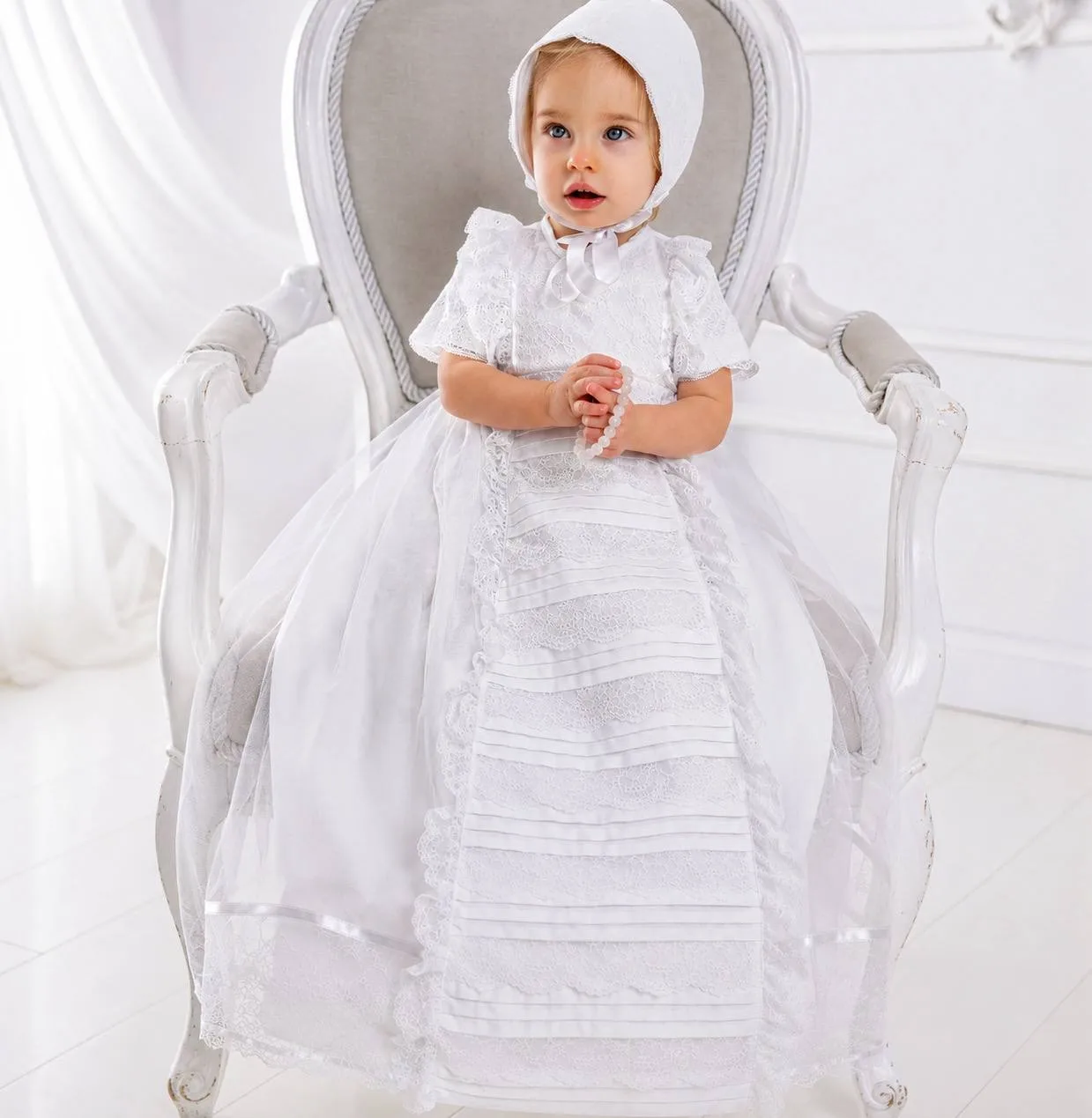 HEIRLOOM Long Baptism Gown for Girls