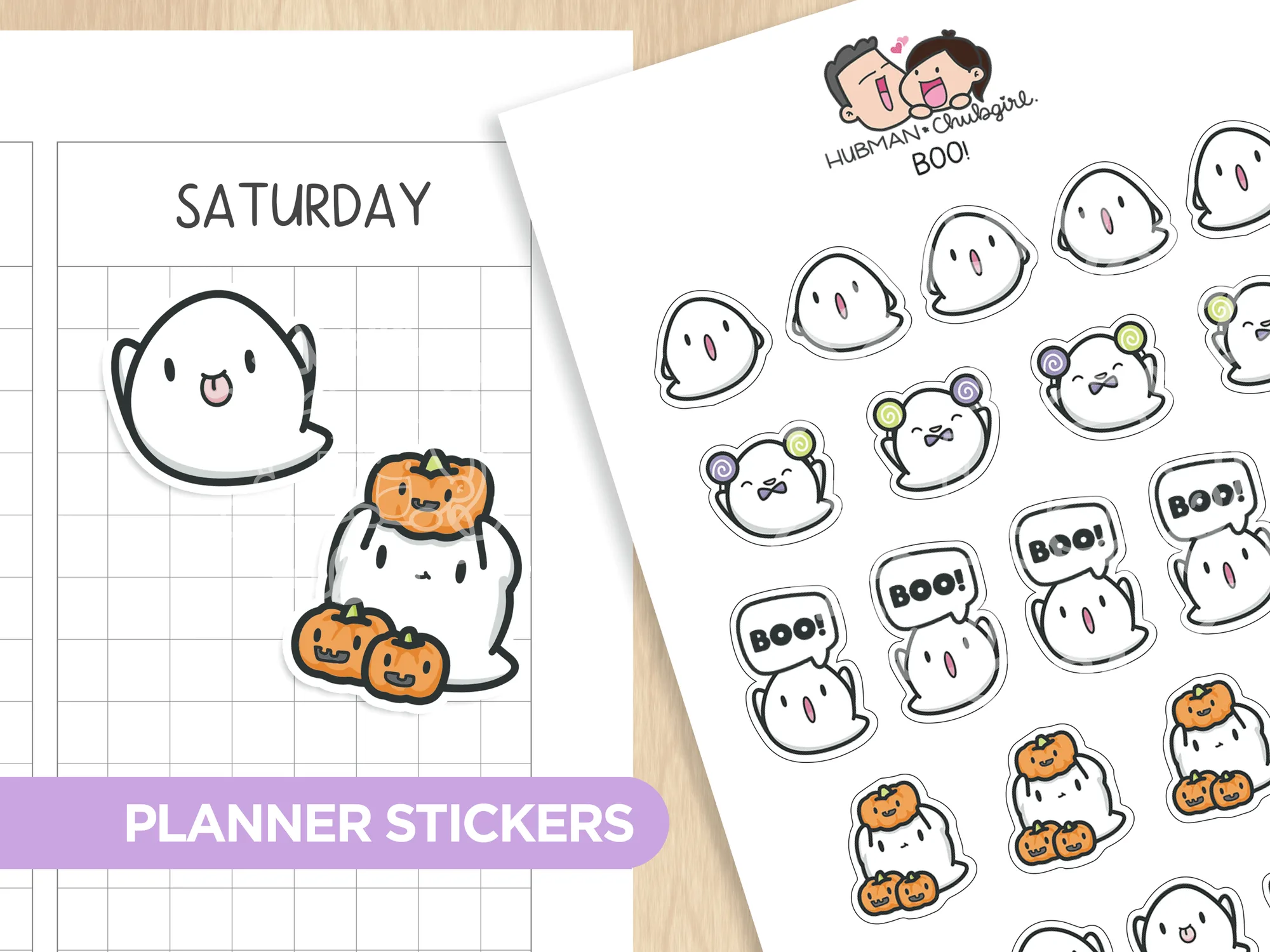 Boo! Planner Stickers