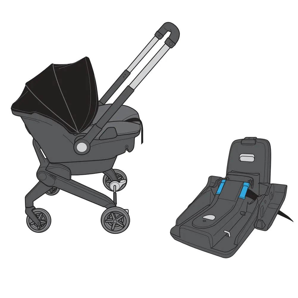 Combo de silla de auto para bebé y cochecito Shyft DualRide con almacenamiento Carryall - Soporte
