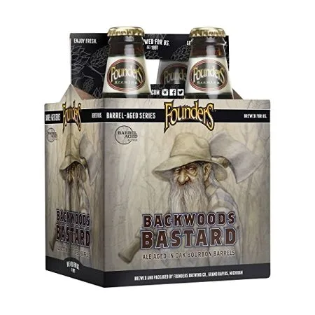 FOUNDERS BACKWOOD BASTARD BARREL AGED SCOTISH ALE 12oz 4PK BOTTLES