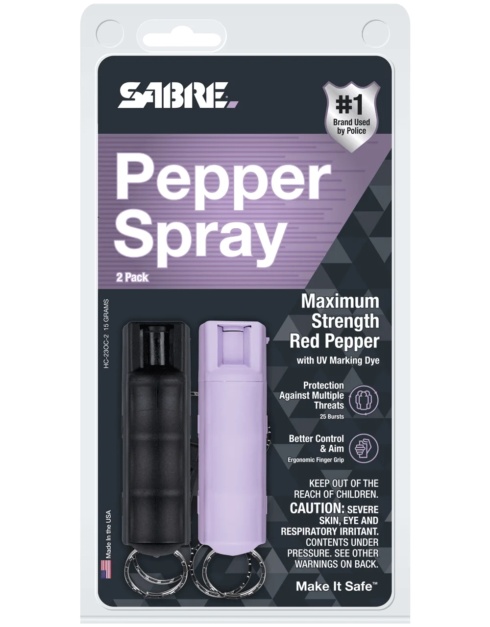 Pepper Spray Combo Pack - 0.54 oz Hardcase