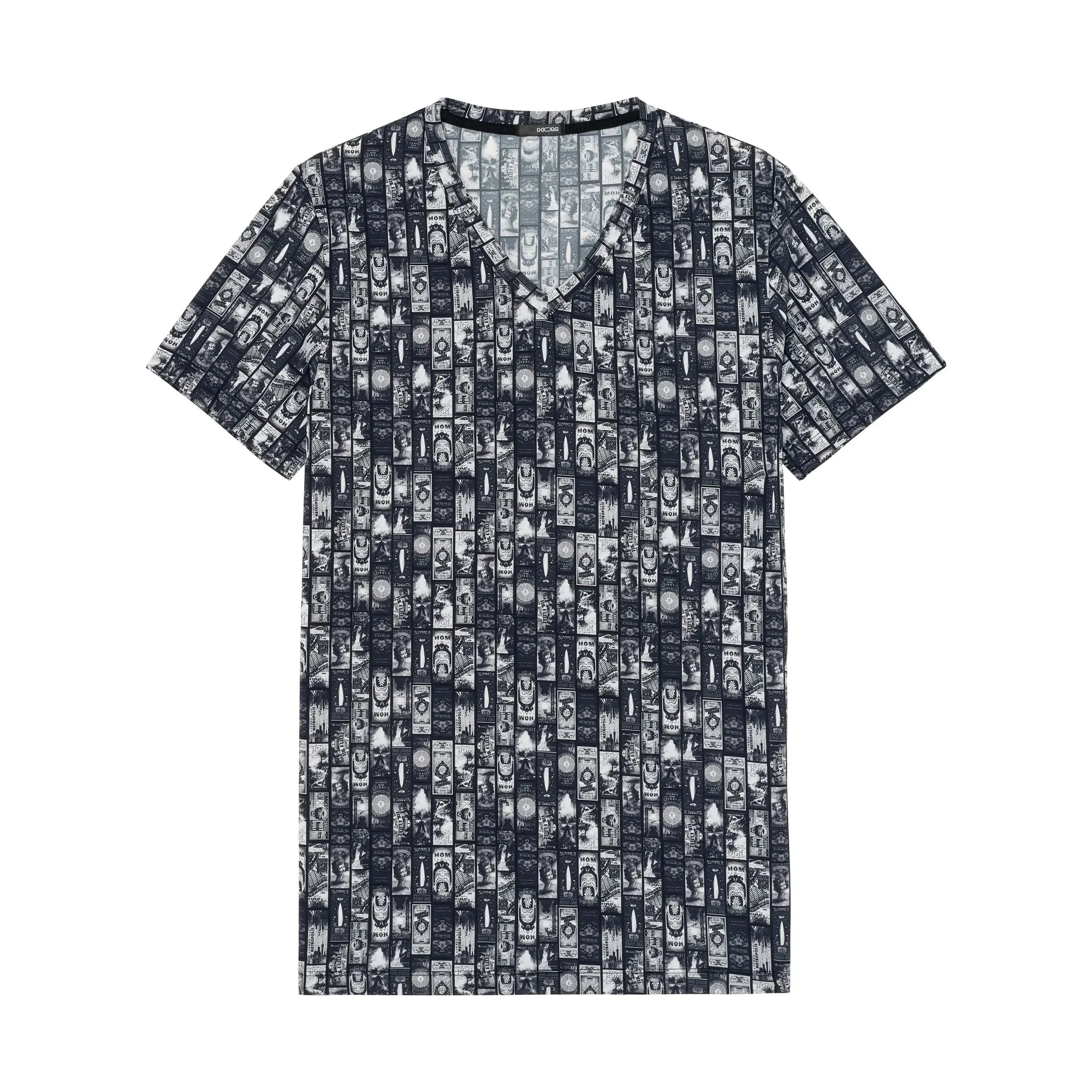 Rockcity T-Shirt V-Neck | Dark Grey Print 402965-P284