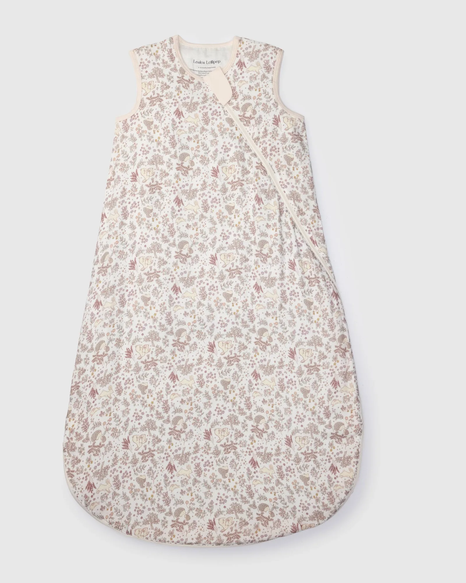 Baby Muslin Sleep Bag 0.5 TOG in Tanboocel® Viscose from Bamboo - Hedgehog Forest