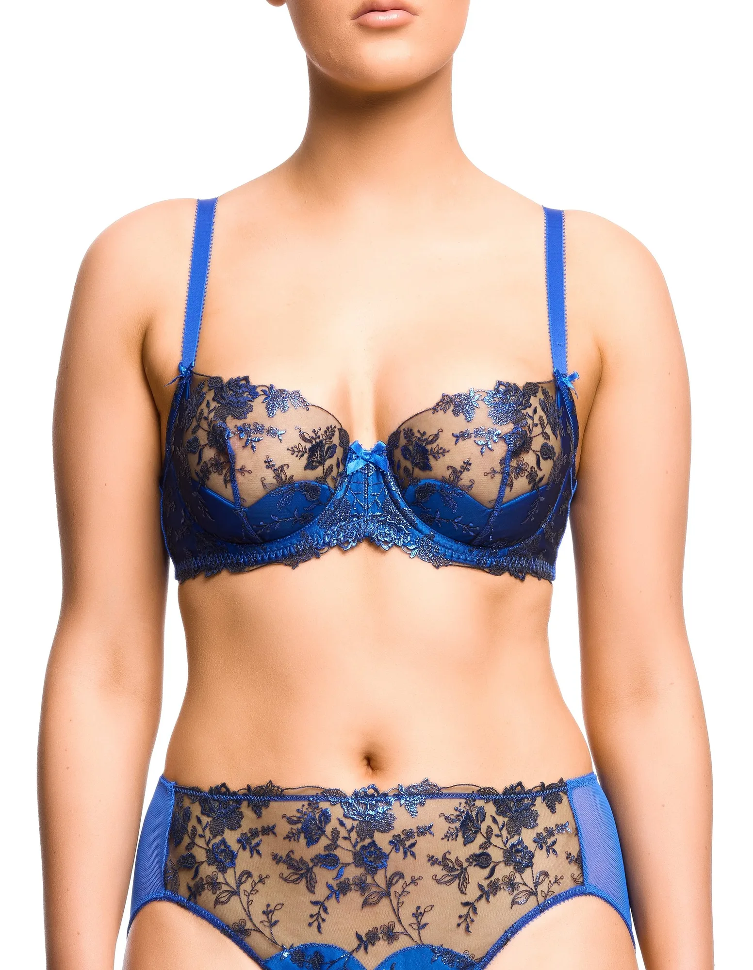 Victresse Foil Underwire Bra - Electric Blue