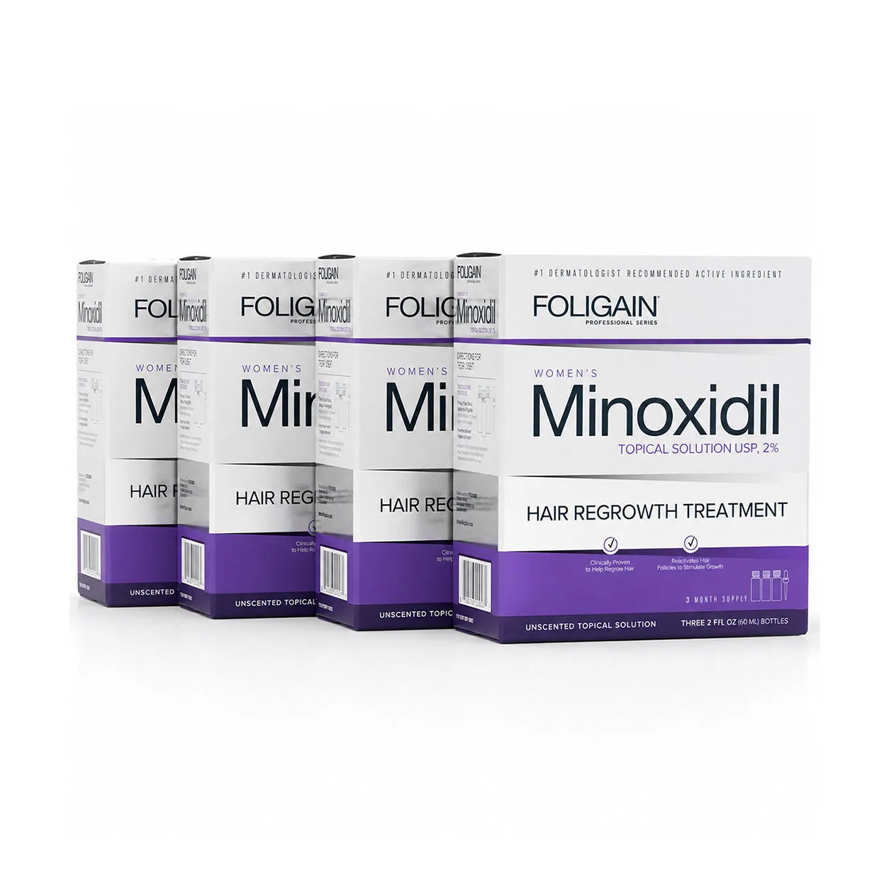 FOLIGAIN® Minoxidil 2% hårgenvækstbehandling til kvinder 12 måneders forsyning