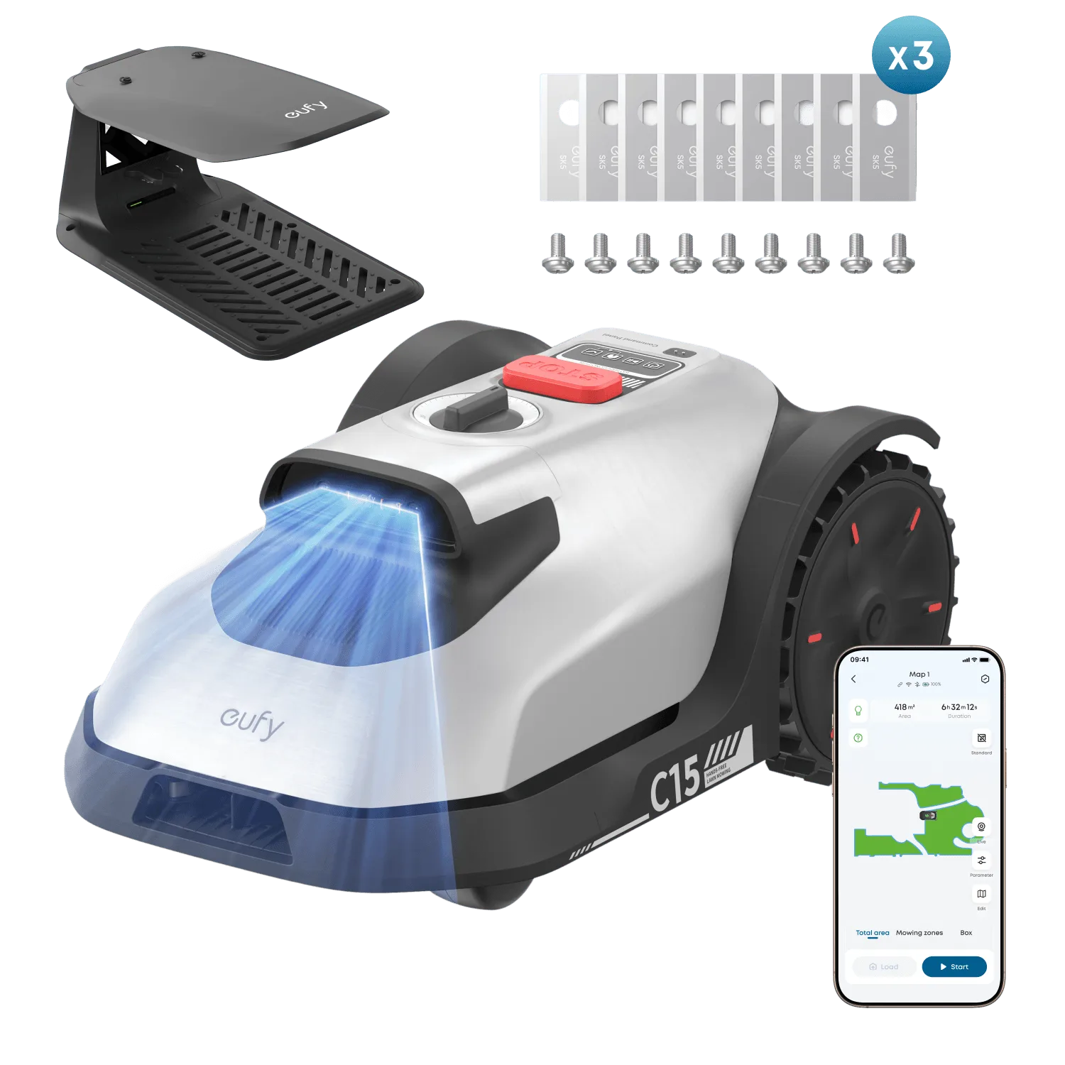 How to Set Up the eufy Robot Lawn Mower C15 with Replacement Blade Set