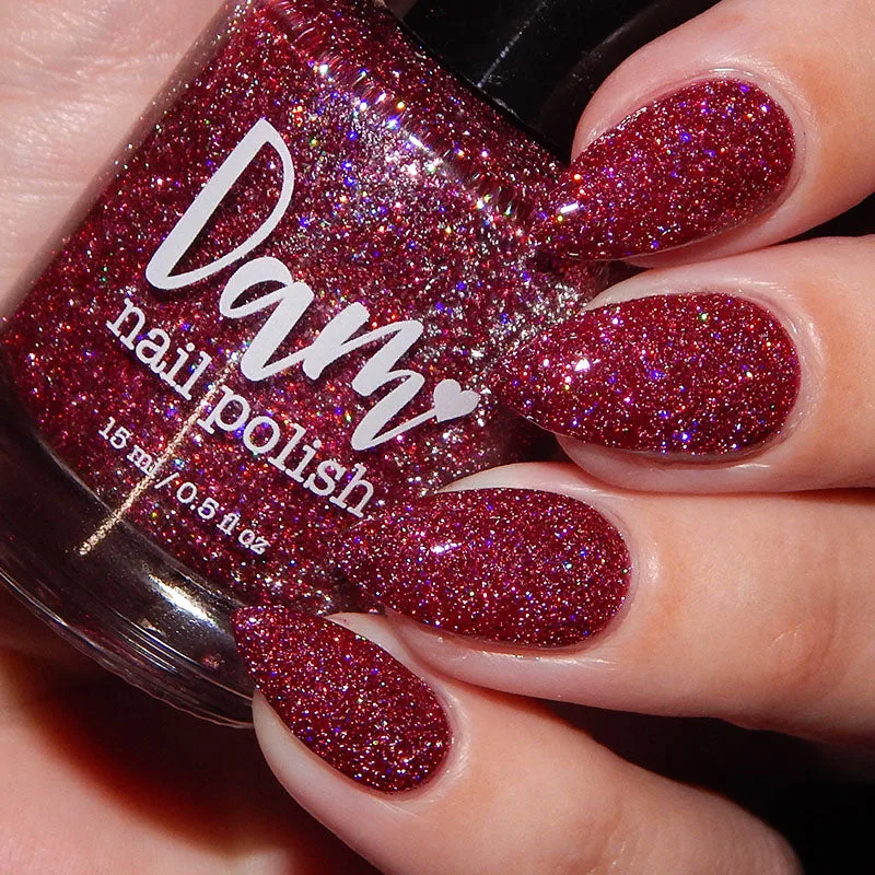 Bloodthirsty - Fuchsia Reflektierender Glitzer-Nagellack - Bitten Kollektion