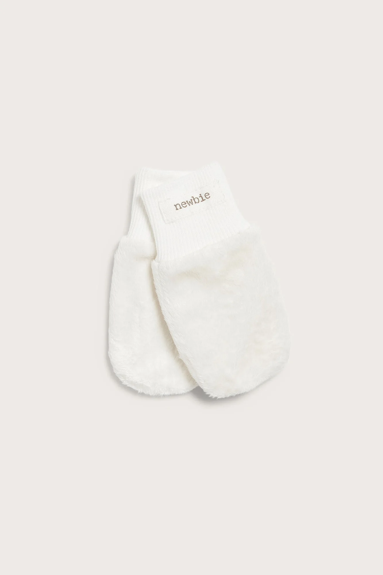 Newborn white anti-scratch mittens