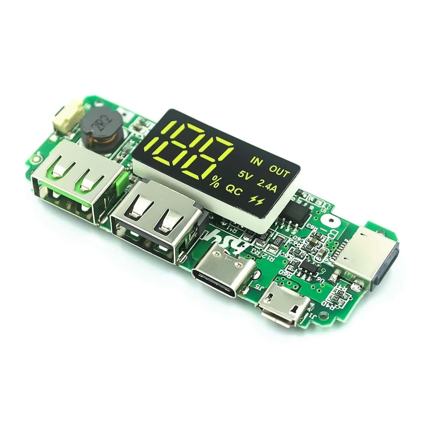 Como construir uma power bank USB com placa de carregamento dual USB