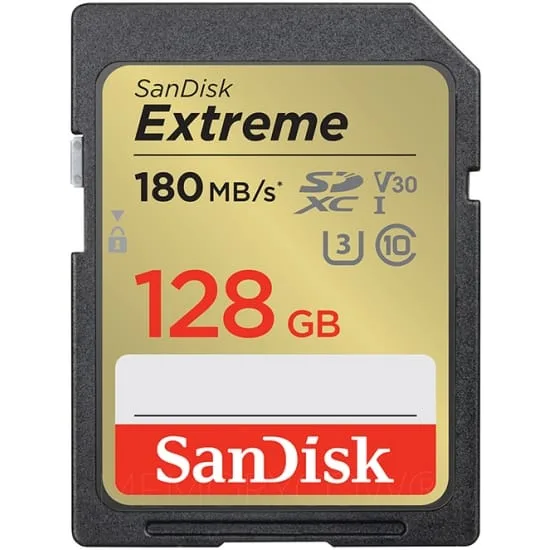 SanDisk Extreme 128GB SD Memory Card SDXC 180Mb/s
