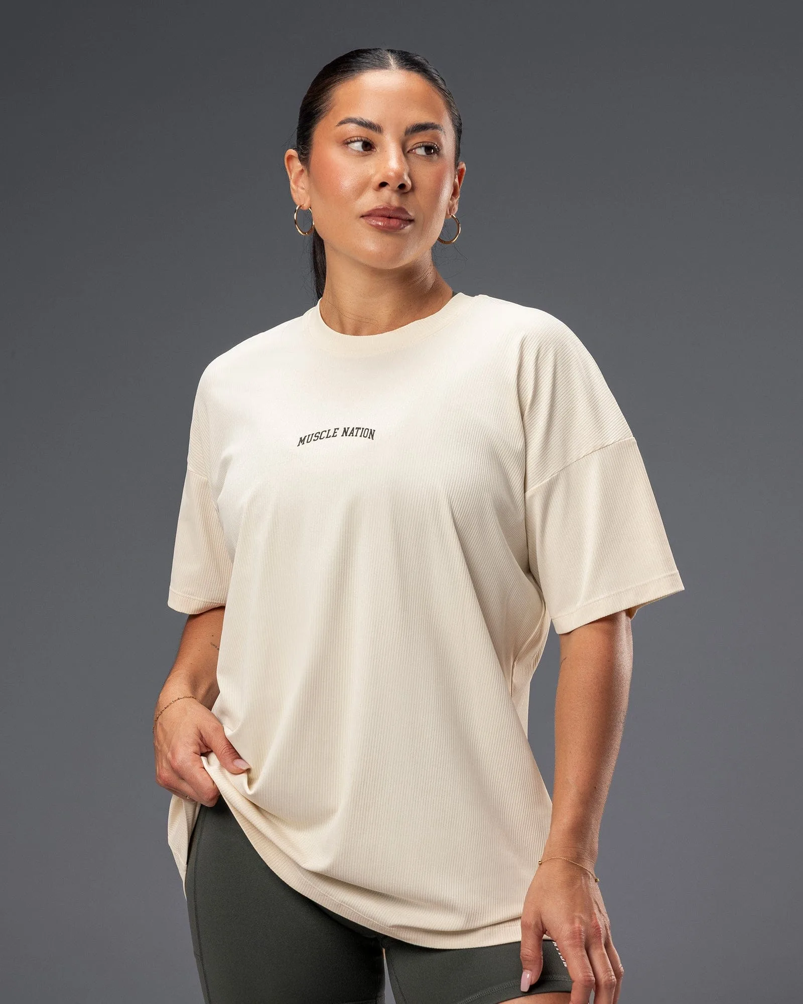 Relaxed Rib Training Tee - Dew