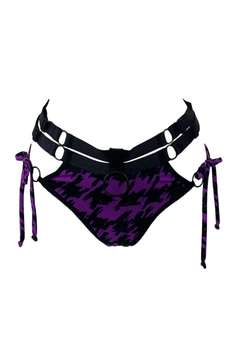 Bas de bikini Venom Spark pied-de-poule