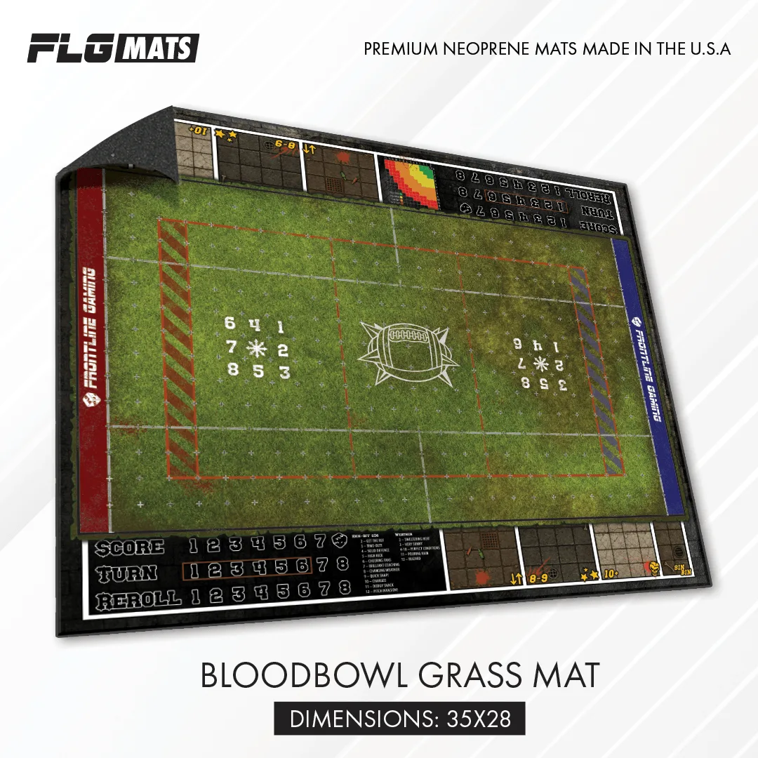 How to Set Up a Blood Bowl Pitch Mat
