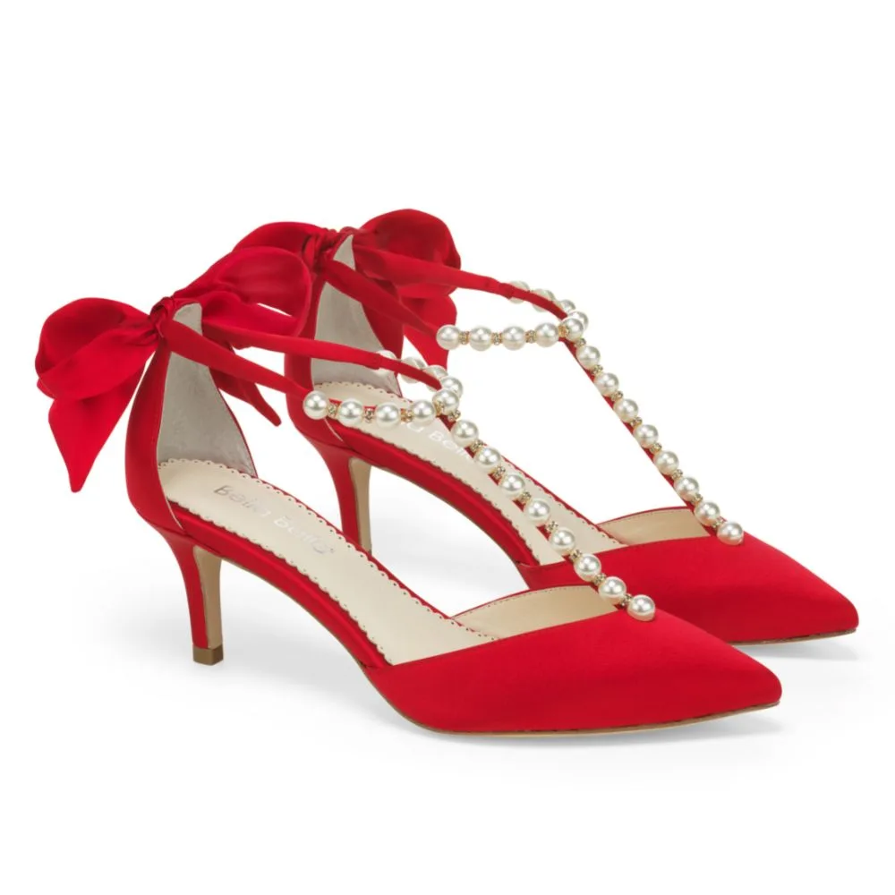 LISA Red Evening Heels Styling for a Night Out