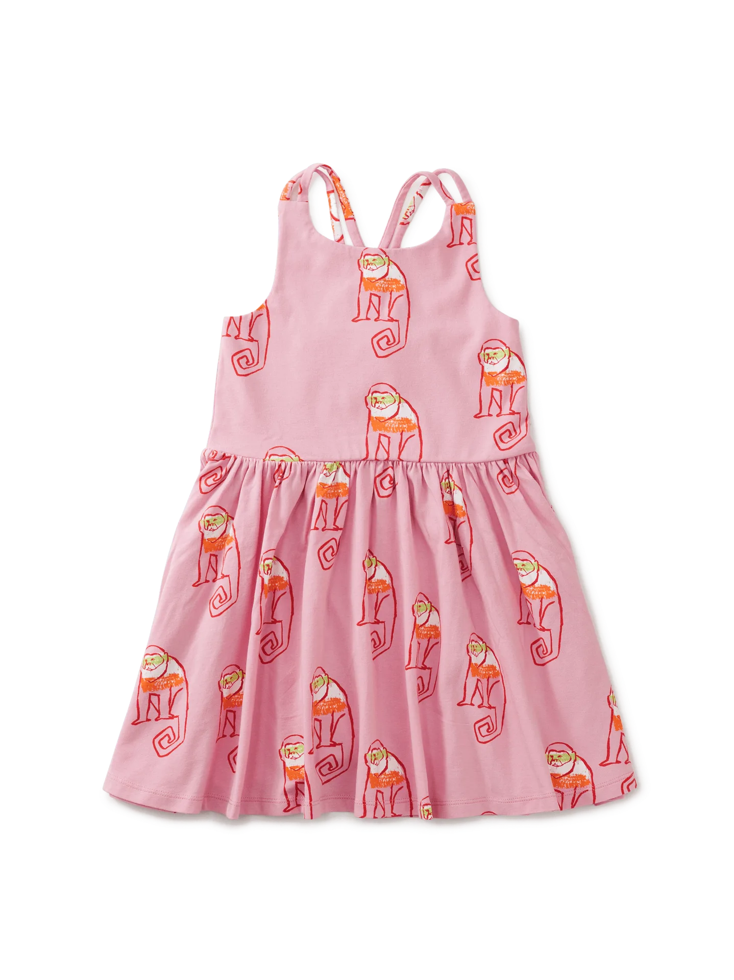 Vestido con falda y tirantes cruzados