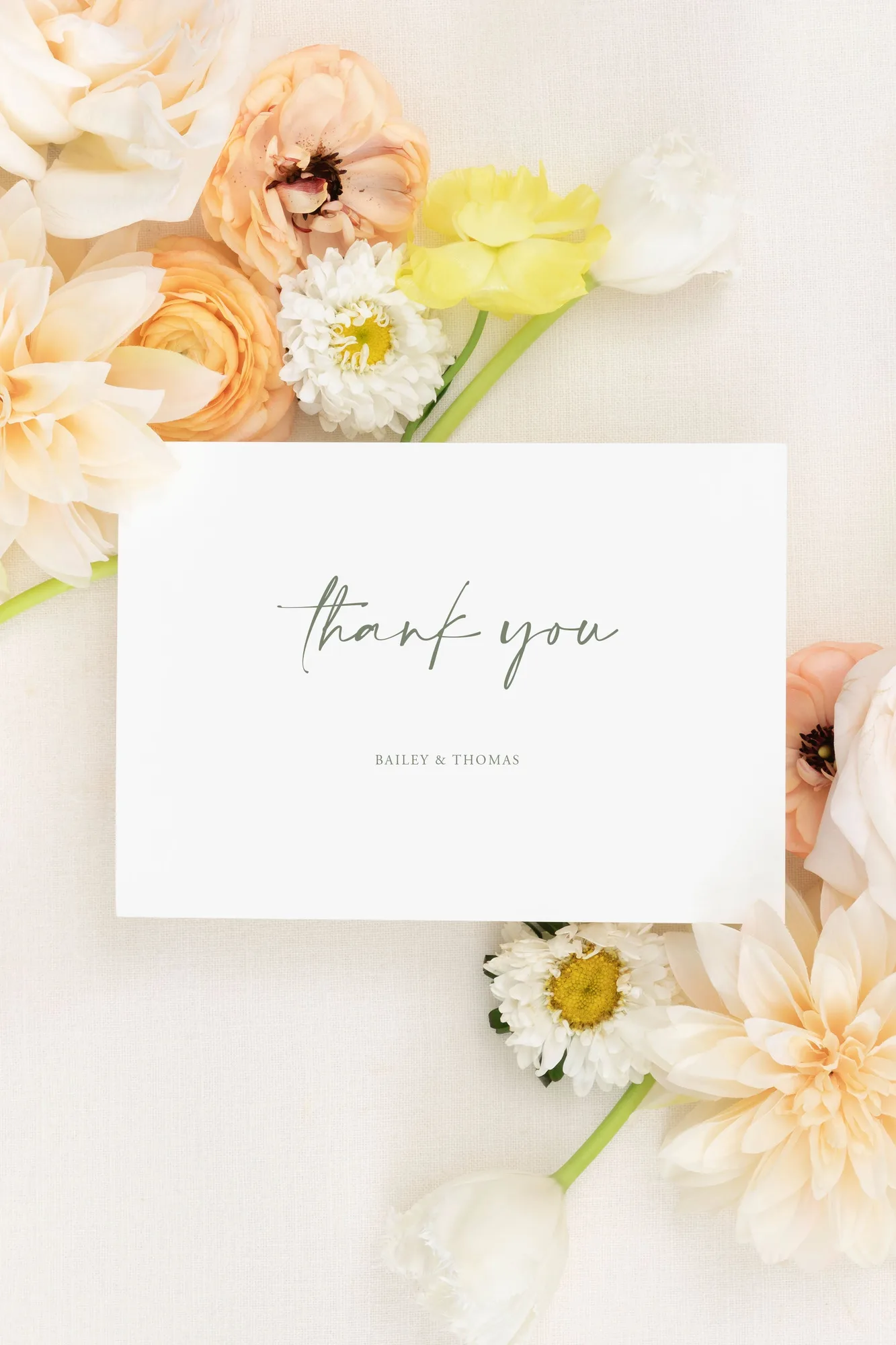 Carte de remerciement de mariage | The Autumn