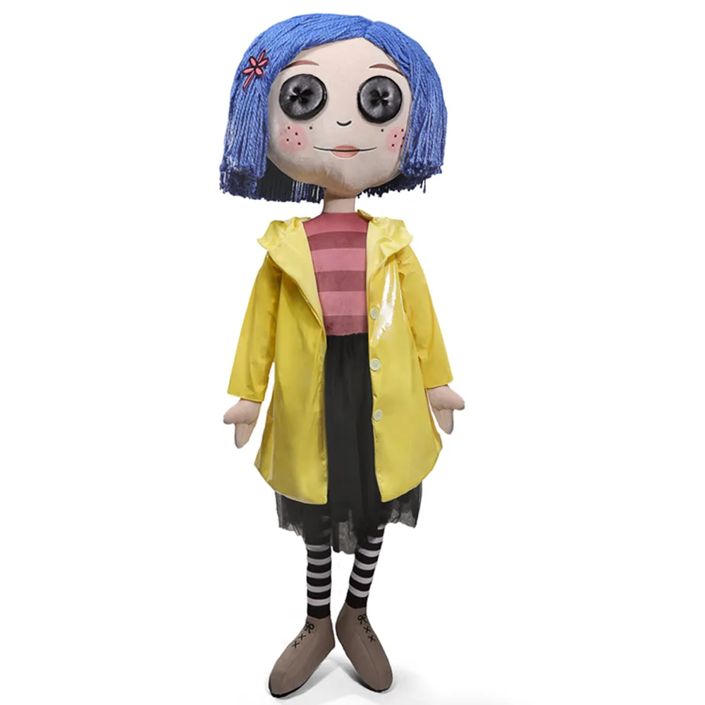 Coraline mit Knopfaugen 5-Fuß lebensgroße Plüschpuppe