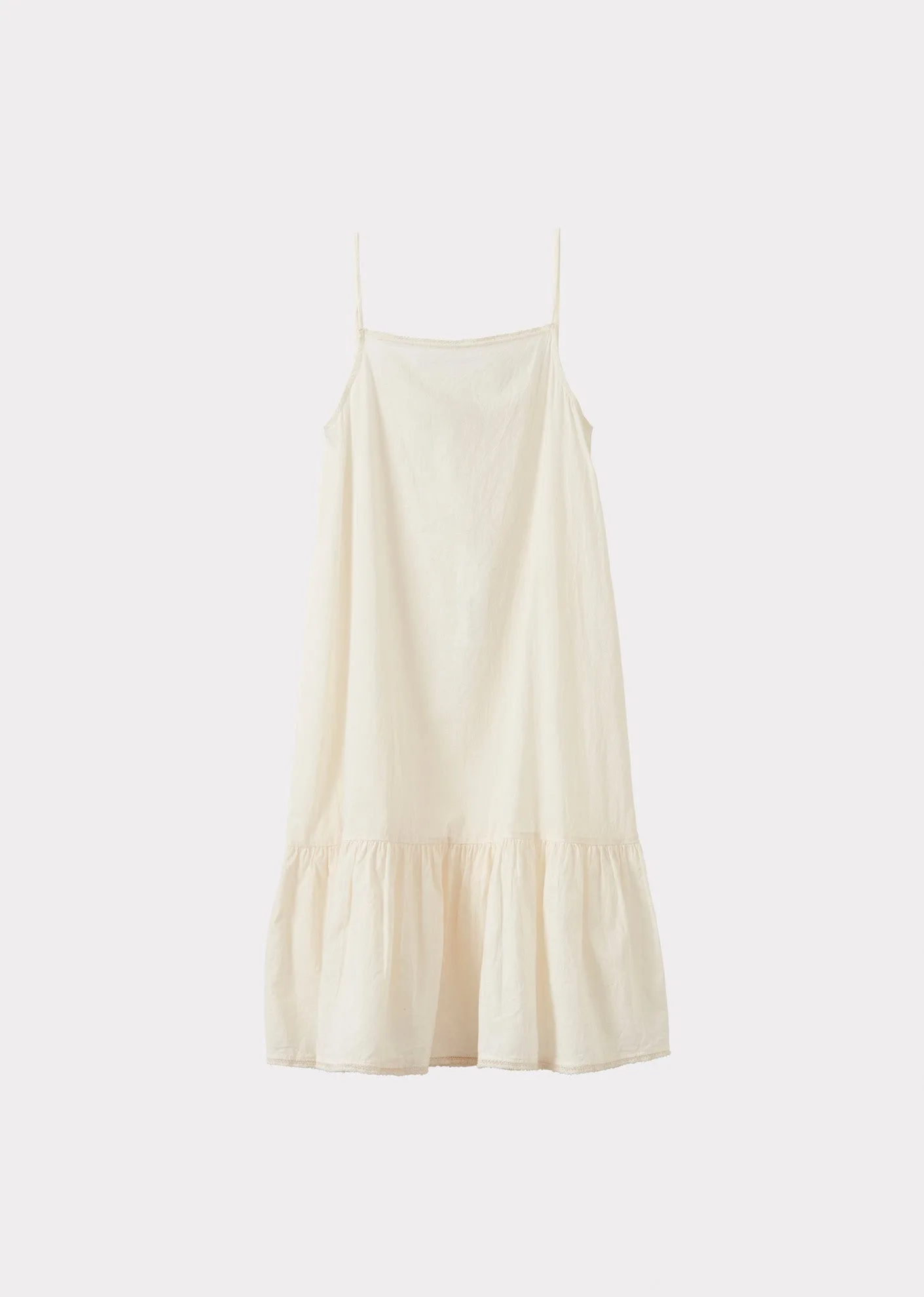GRAPE GIRL'S COTTON SLIP DRESS - OFF WHITE