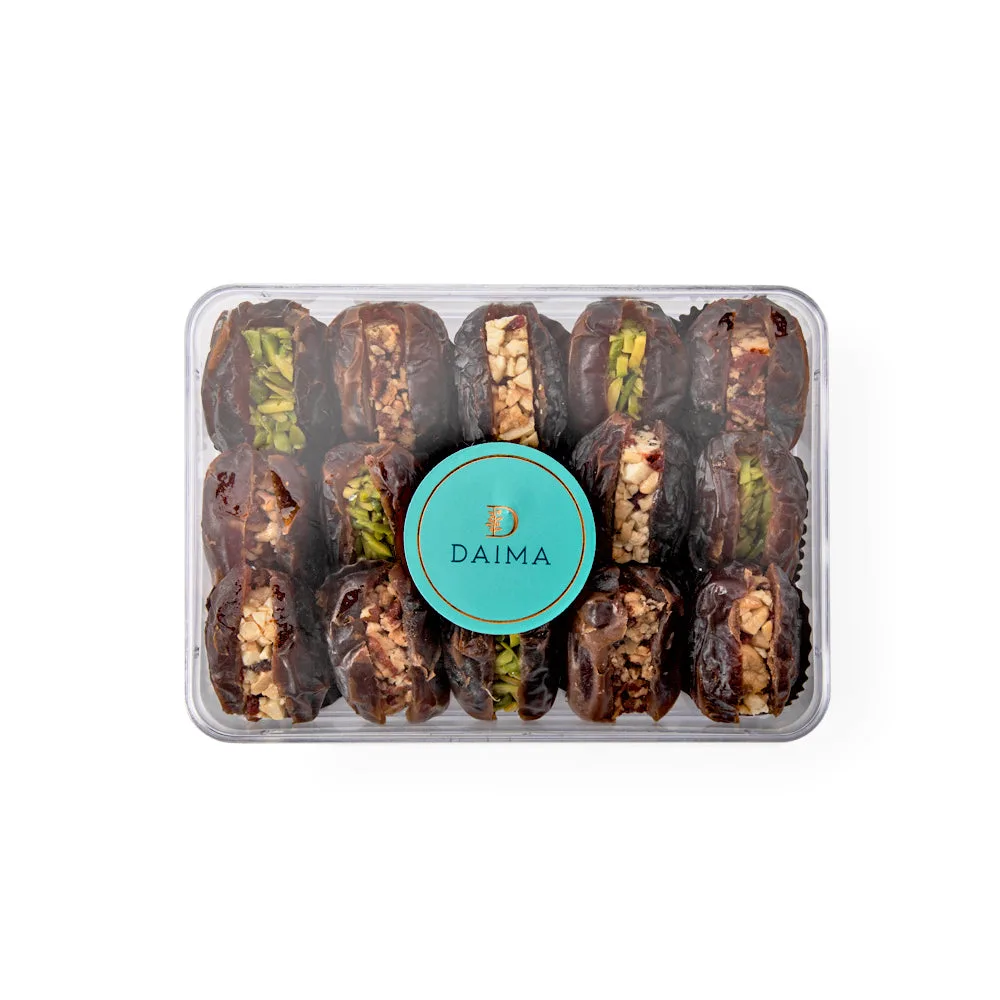 Pre Packed Stuffed Dates Majdool Jumbo Bar Assorted 400gm
