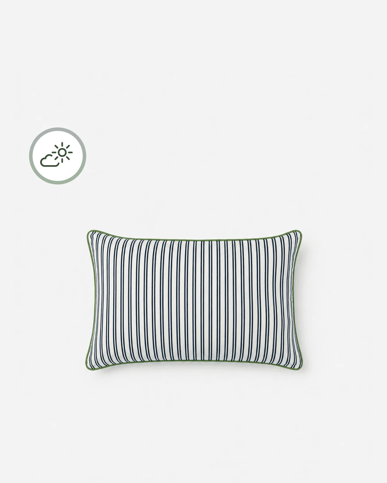 Striped Outdoor Small Lumbar Pillow