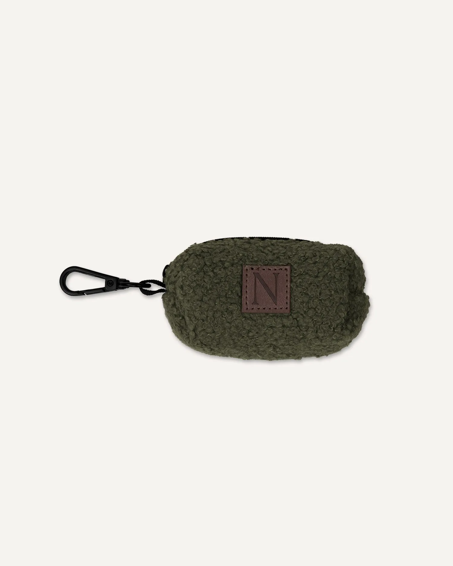 Moss Green Teddy Poop Bag Holder