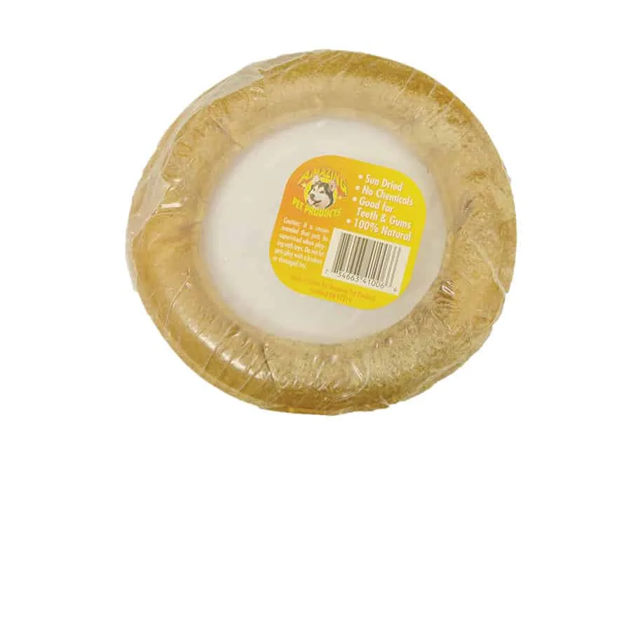 Pressed Rawhide Ring 6″ Large Dog Chew