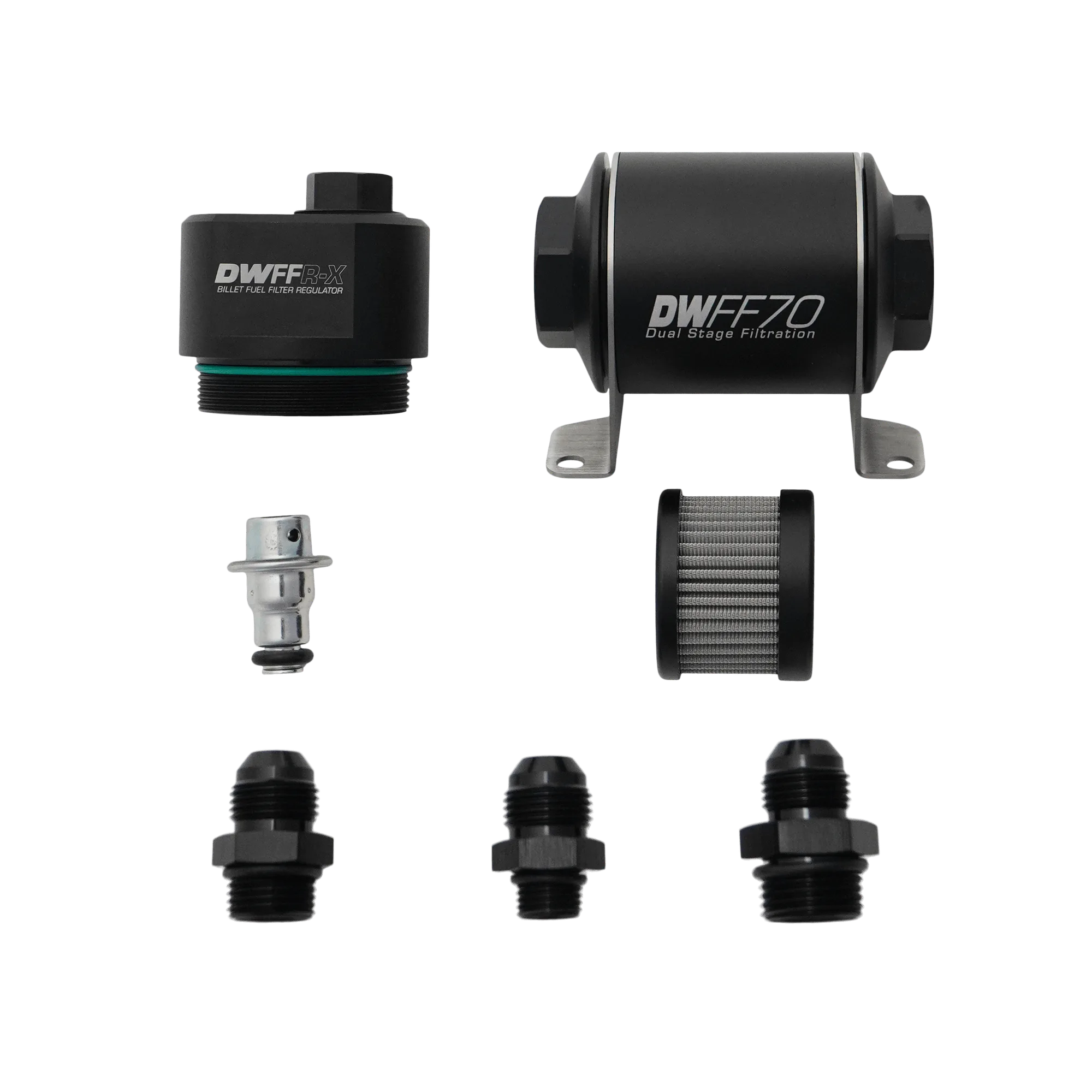 70mm Billet Fuel Filter Regulator 10 Micron with 8AN Fittings