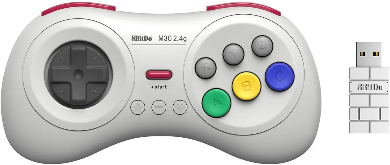 8BitDo M30 2.4G Wireless Gamepad - White