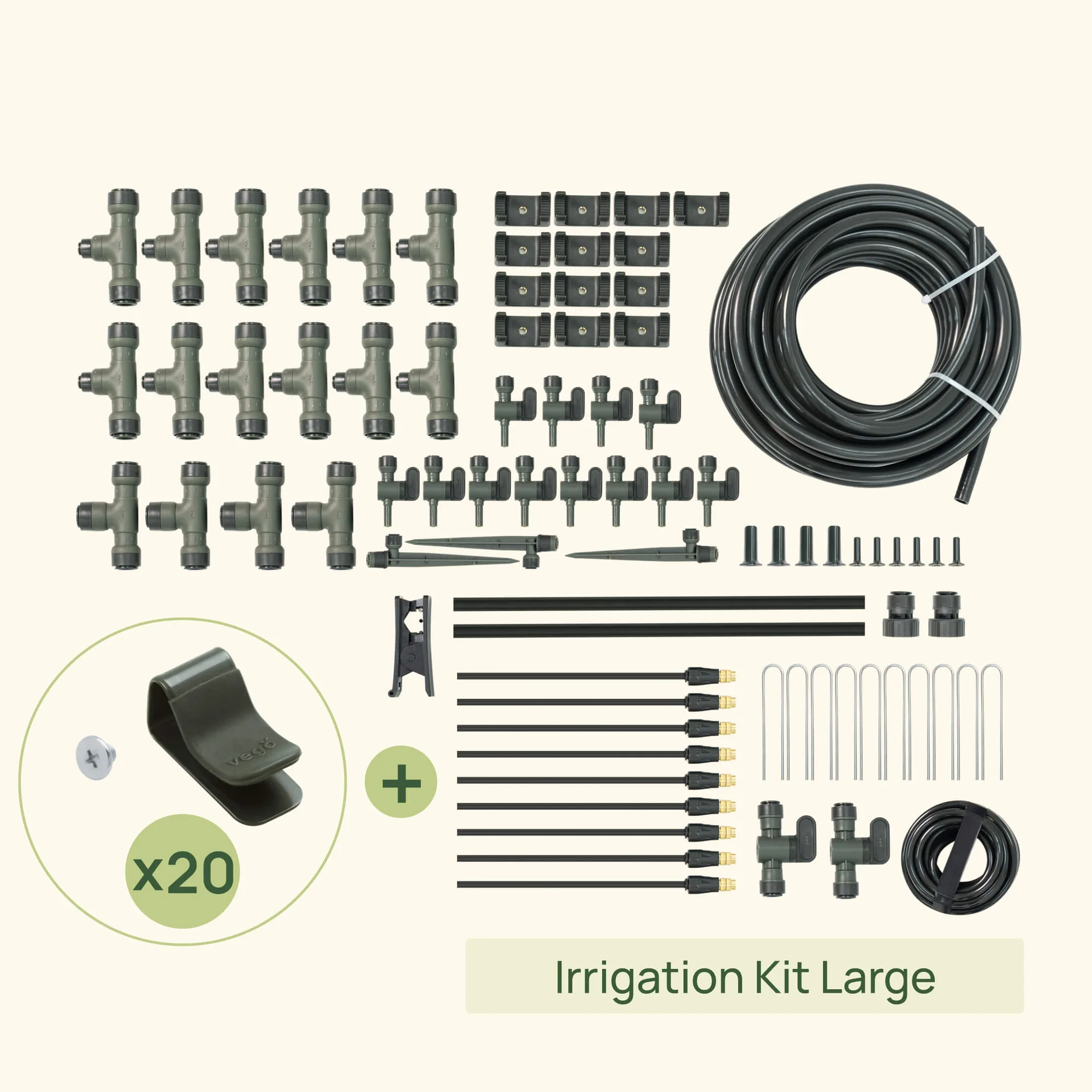 Snap on Irrigation Kit Bundle - Irrigation Kit Large + Clamp Set × 2