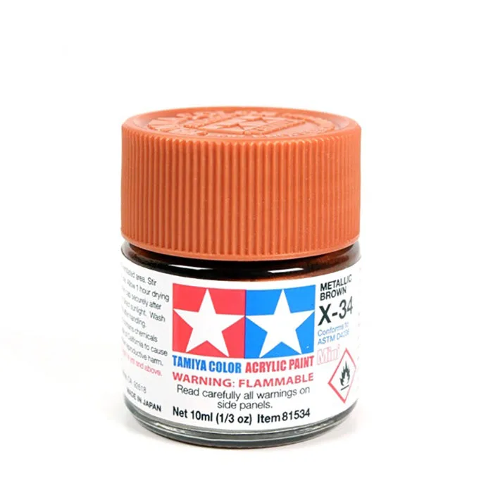 X-34 Metallic Brown Mini Acrylic: Applicatietips