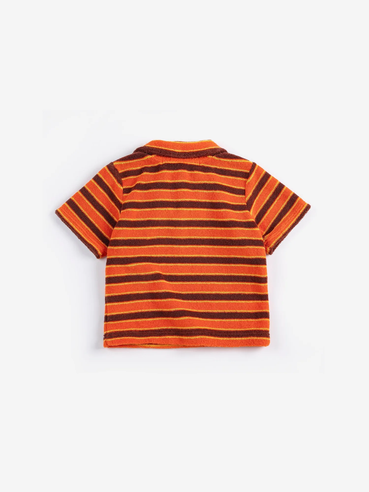 SB126AB026 Striped brick terry cloth polo