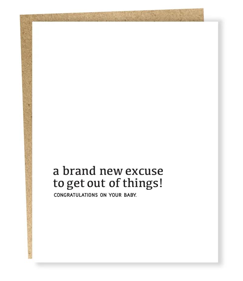 new excuse card