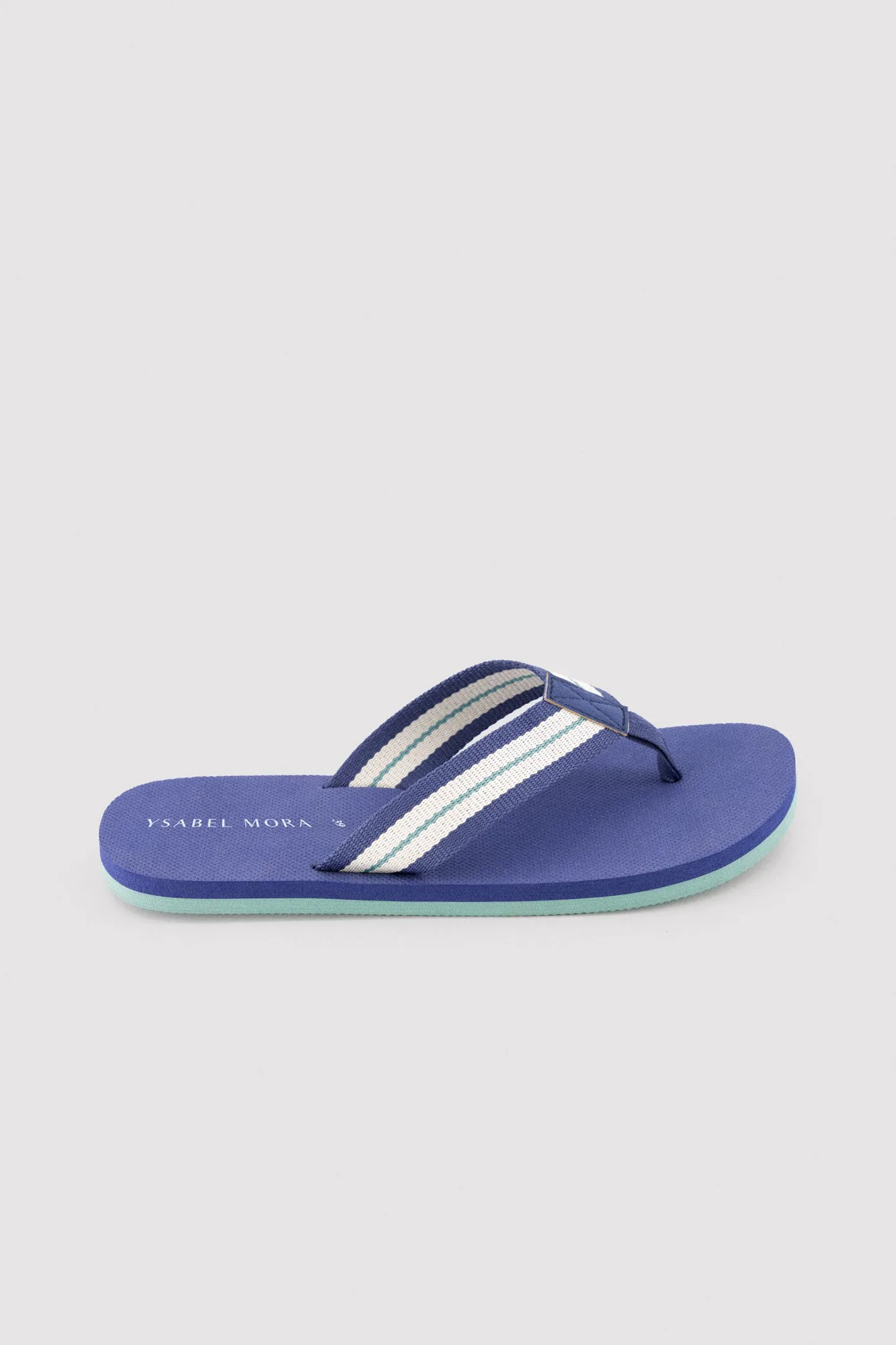 Chanclas hombre tira rayas contrastadas