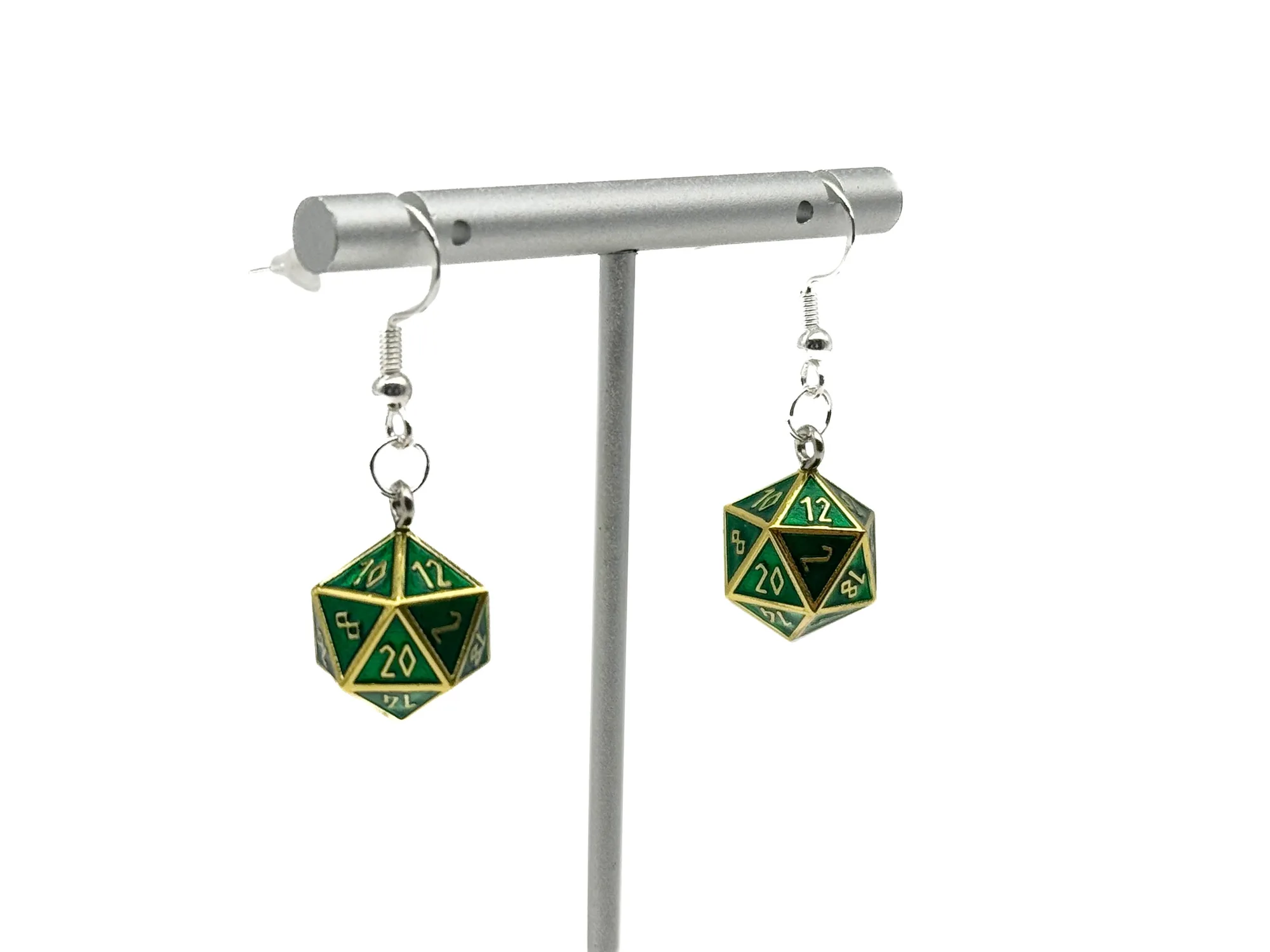 Jörmungandr - Ioun Stone D20 Dice Earrings by Norse Foundry