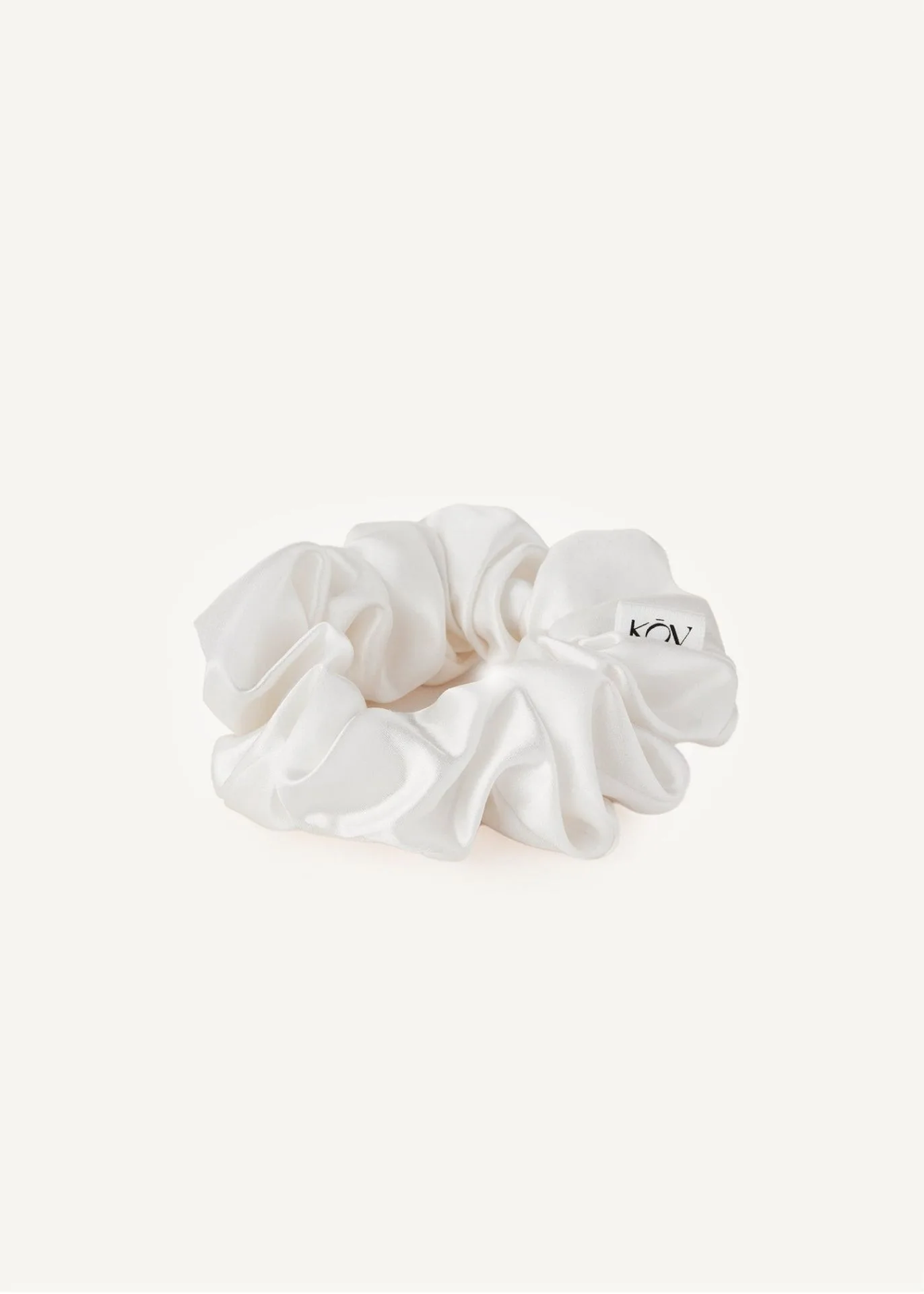 Silk Oversized Scrunchie in Pearl
