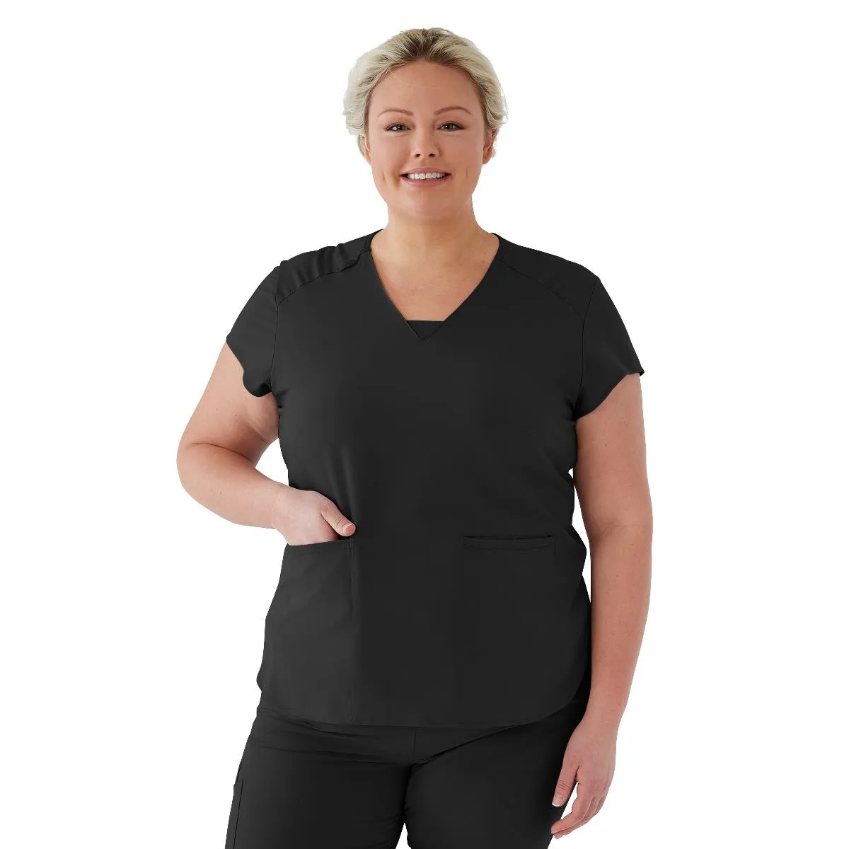 Monroe AVE Women's Double Pocket Scrub Tops