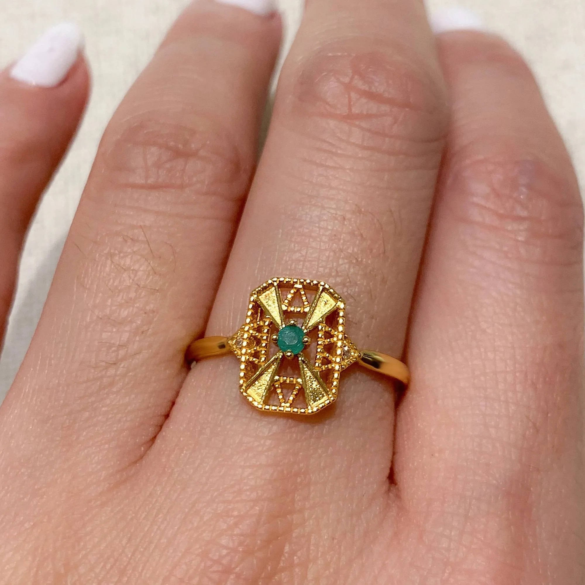 Anillo Soleil Emerald