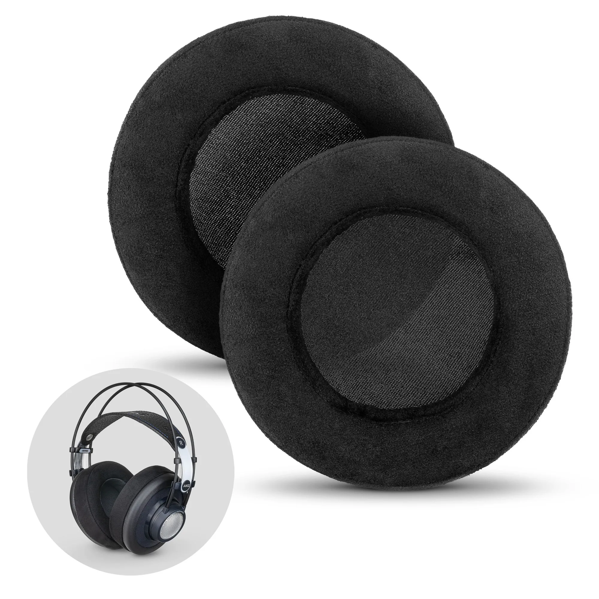 Almofadas de espuma viscoelástica para auscultadores - Tamanho XL - Micro Camurça