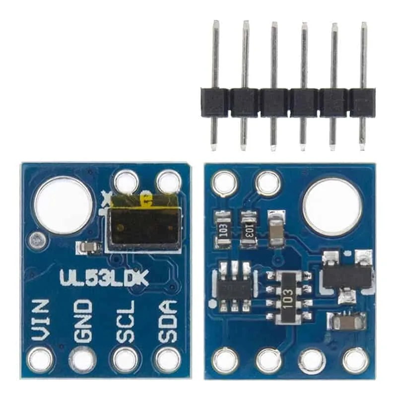 藍色 VL53L0X 飛行時間 (ToF) I2C 雷射測距感測板 (LIDAR)