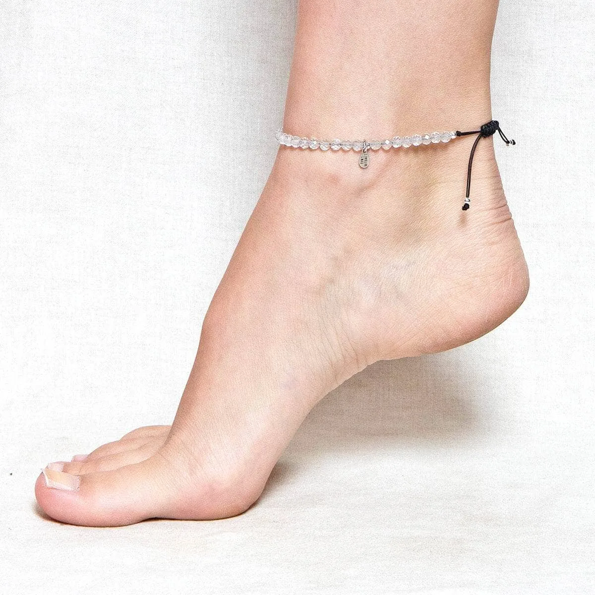 CLEAR QUARTZ ENERGY ANKLET