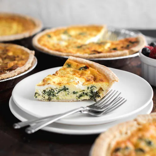 Spinach and Goat Cheese Quiche 9"
