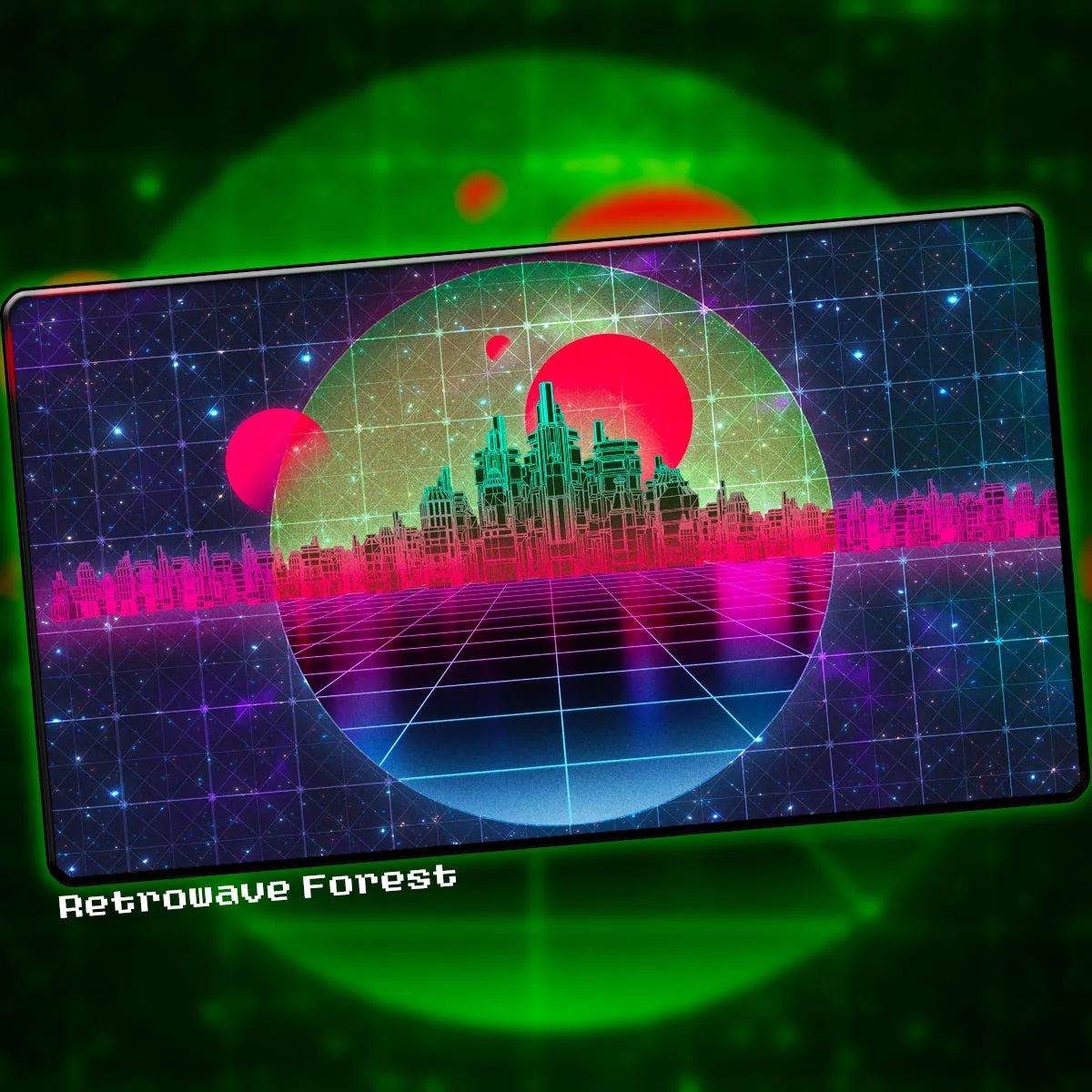 Retrowave Forest - 1UP Premium Playmat