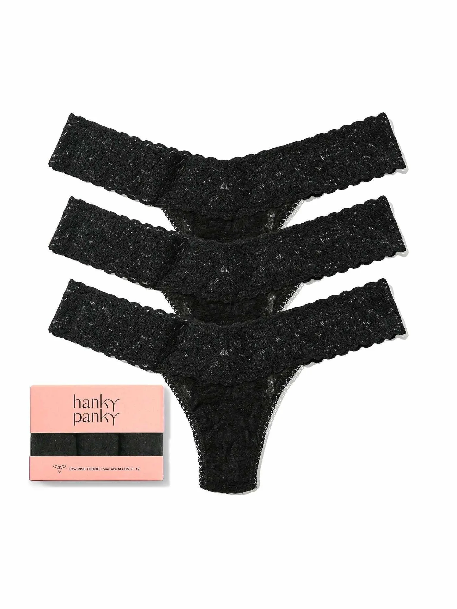 3 Pack Signature Lace® Low Rise Thongs