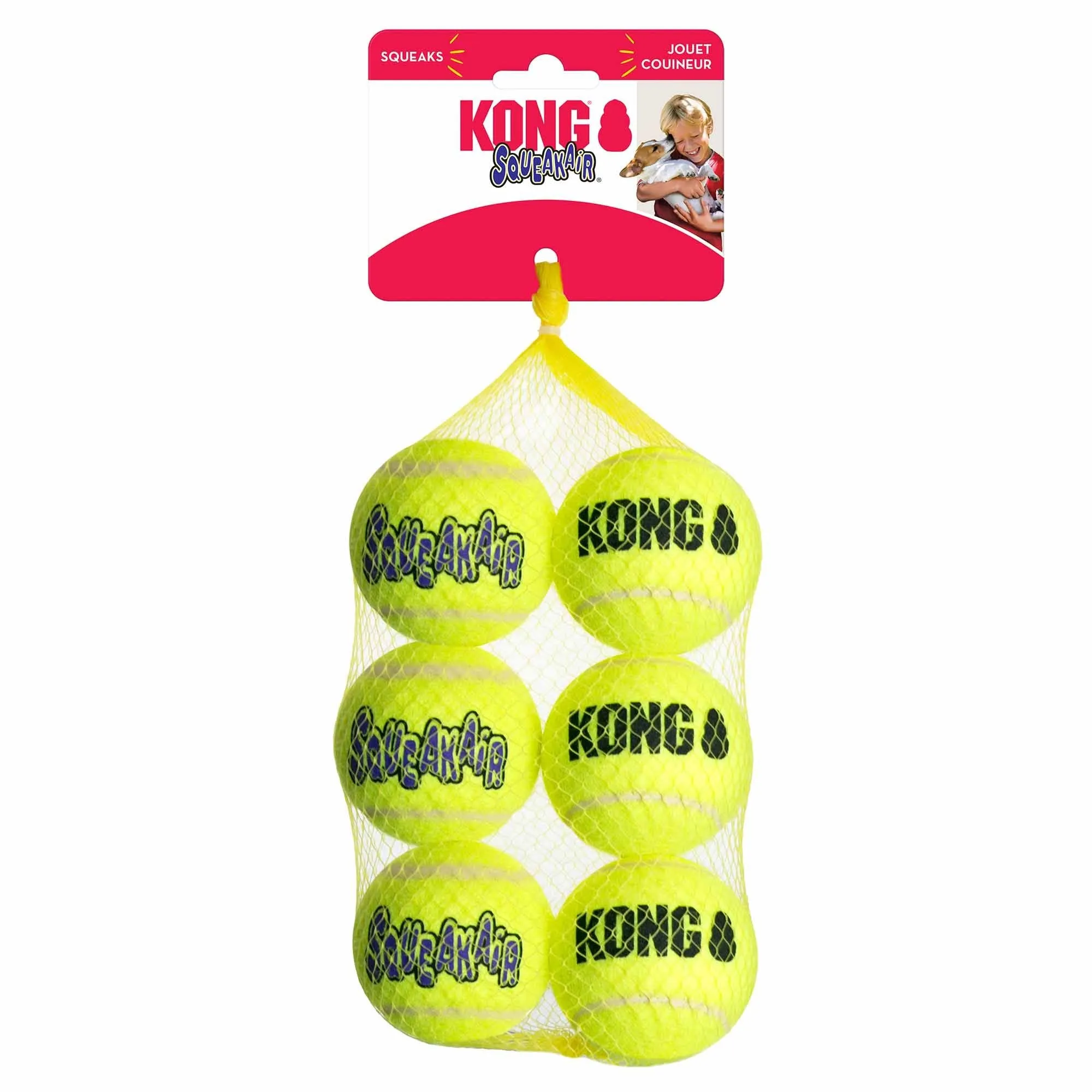 KONG SqueakAir 球:中型犬6入裝