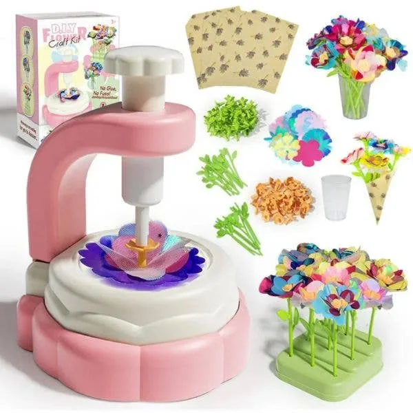 The DIY Flower Craft Kit - #HZ1 - 185PC Craft Kit - No Glue
